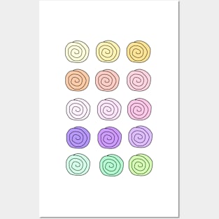 Colorful Spirals Posters and Art